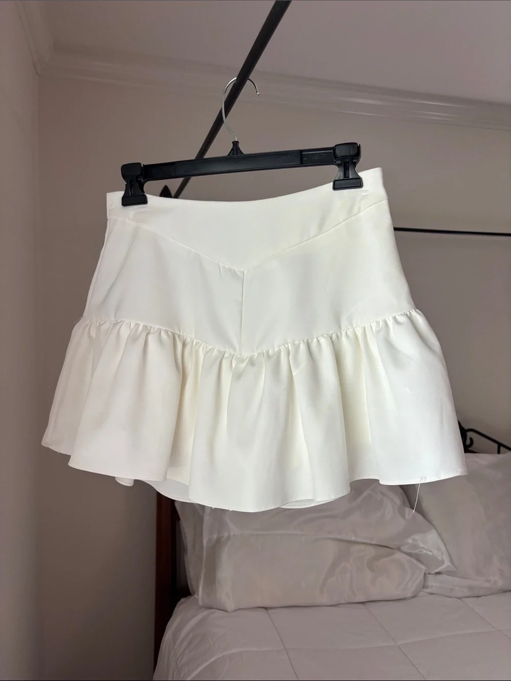 Endless Rose White Ruffle Mini Skirt